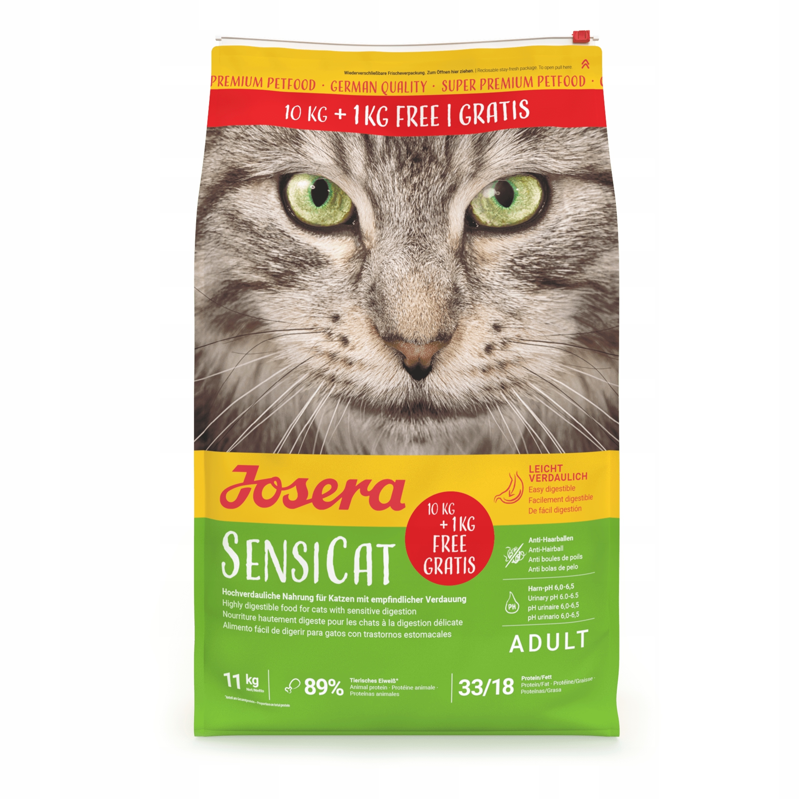Sucha karma dla kota Josera Sensicat 10kg +1kg