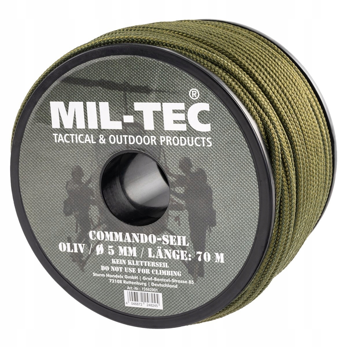 Linka Commando 9mm Mil-Tec 30m Olive Lina Nylonowa Szpula