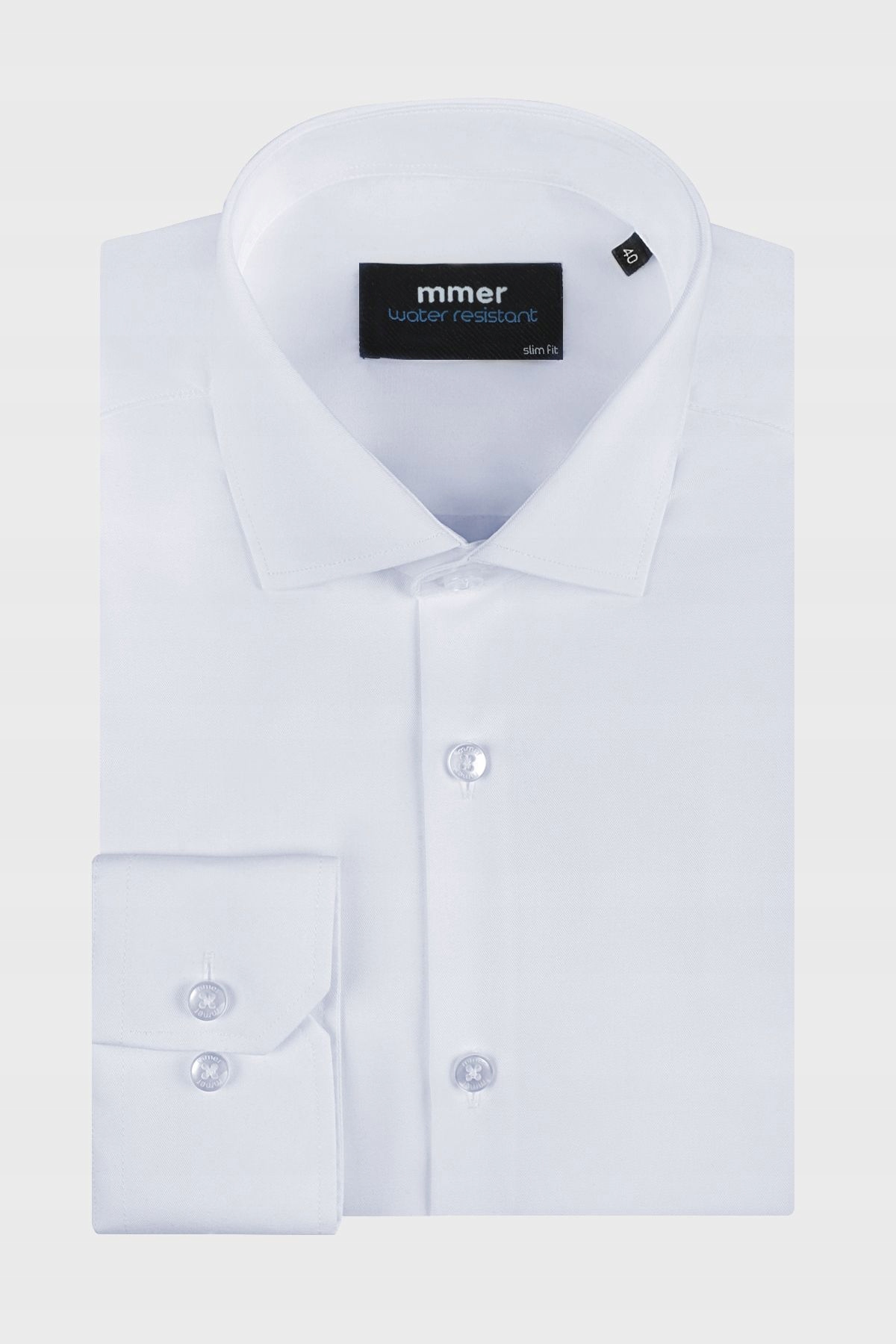 Bílá pánská voděodolná košile Slim Fit 42-188/194
