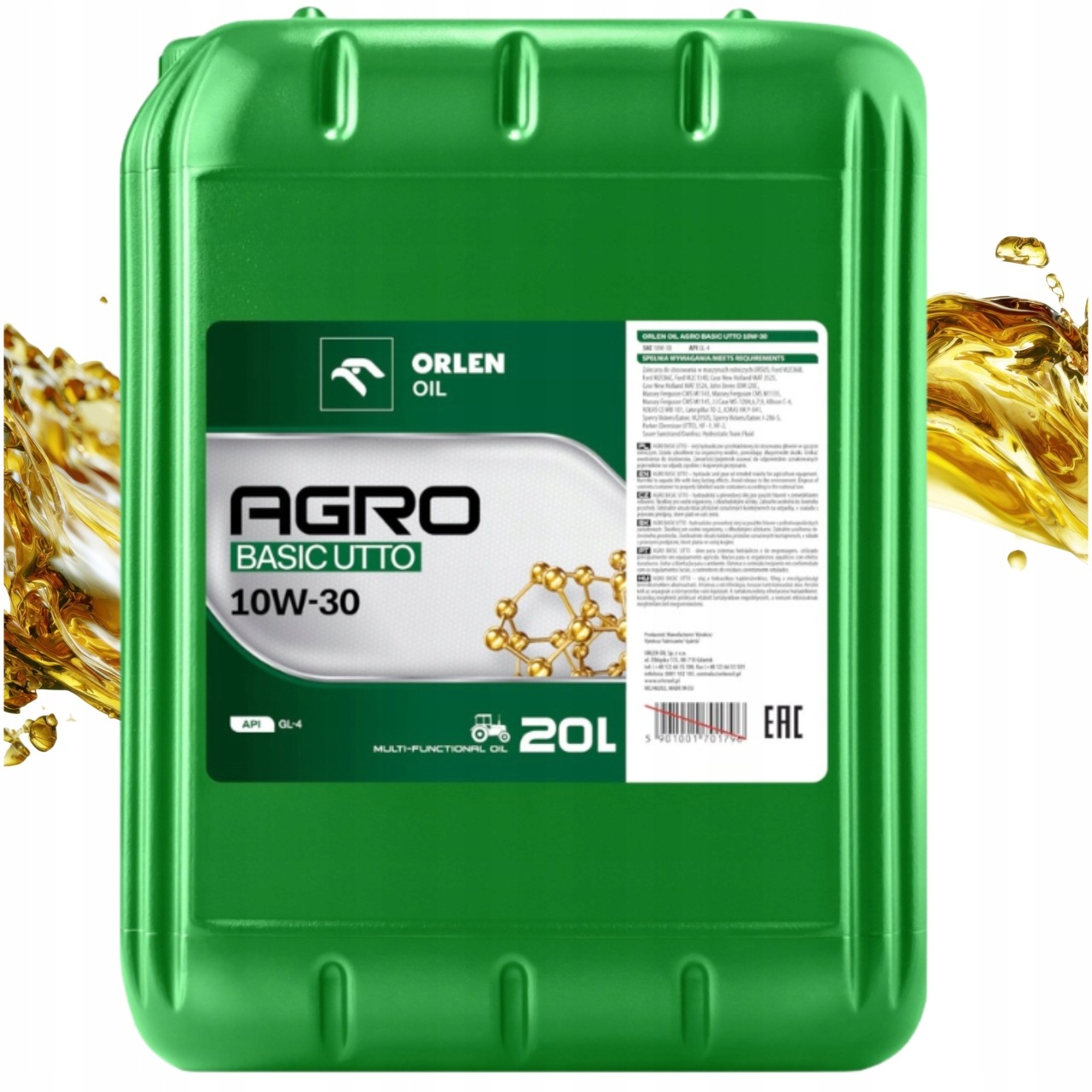 Olej Agrocoil Utto 10W/30 20 L