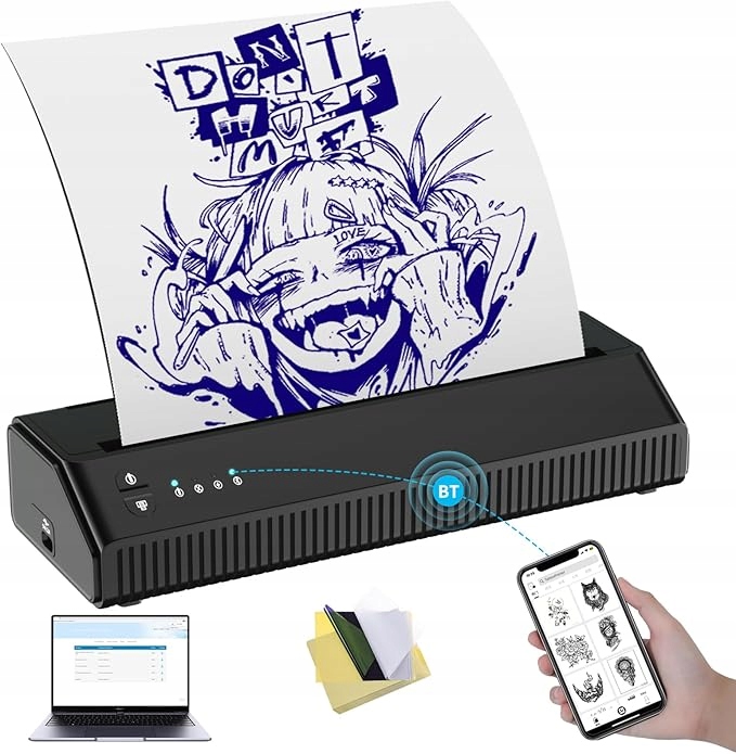 Drukarka termiczna do tatuaży transfer tatuażu MHT-P8008 Bluetooth