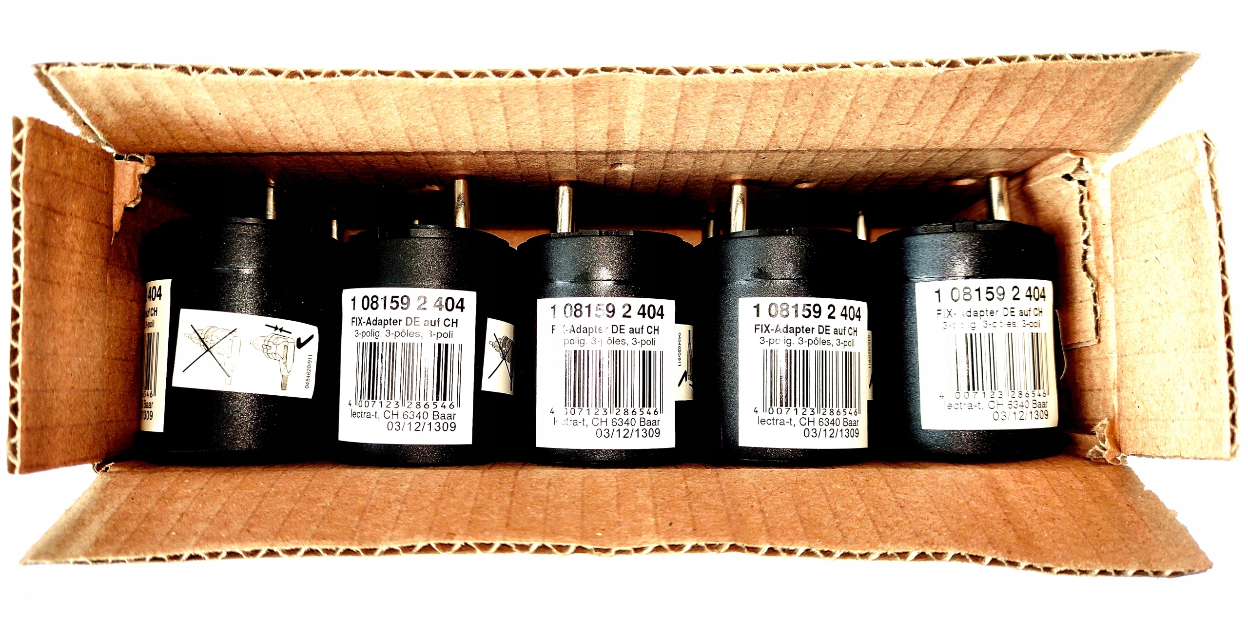 10 x Kusů Adaptér Polsko Švýcarsko Brennenstuhl