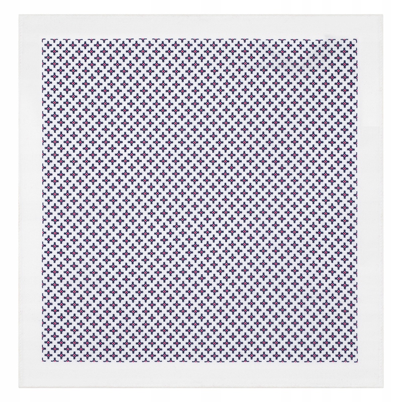 Bavlněný bílý kapesníček pro muže s mikrovzorkem Pako Lorente One Size