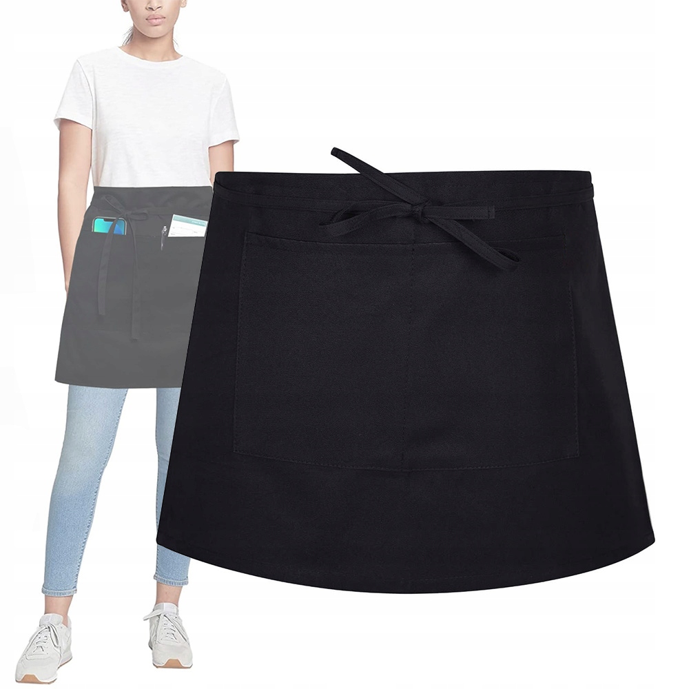 10X číšnická zástěra délka 40*59 Cm barva Černá