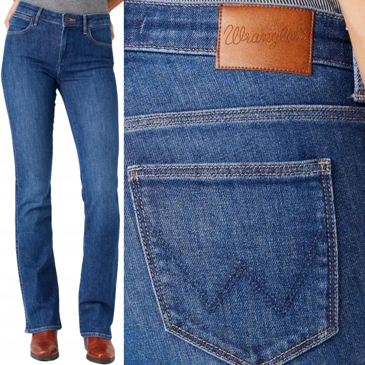 Wrangler Bootcut Good Life dámské rozšířené džíny W29 L32