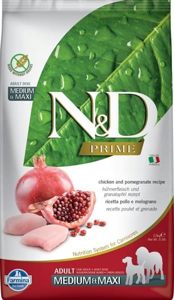Levně Krmivo N&d Puppy Prime Medium & Maxi Chicken & Pomegranate 2,5kg