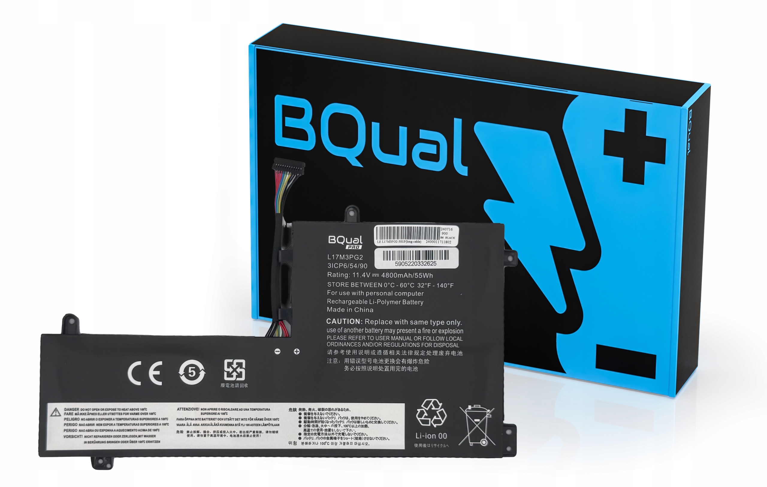 Bateria L17C3PG2 L17M3PG2 do Lenovo Legion Y530 Y540 Y570 Y7000