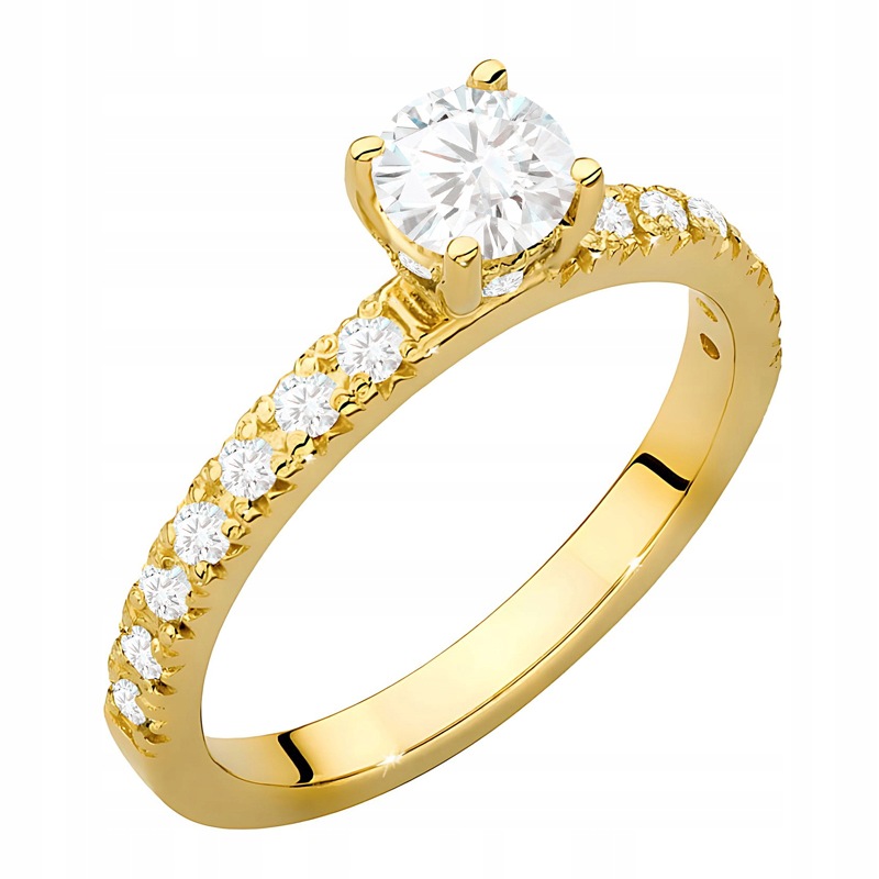 Złoty Pierścionek pr. 585 z Brylantami 0,64ct 14k