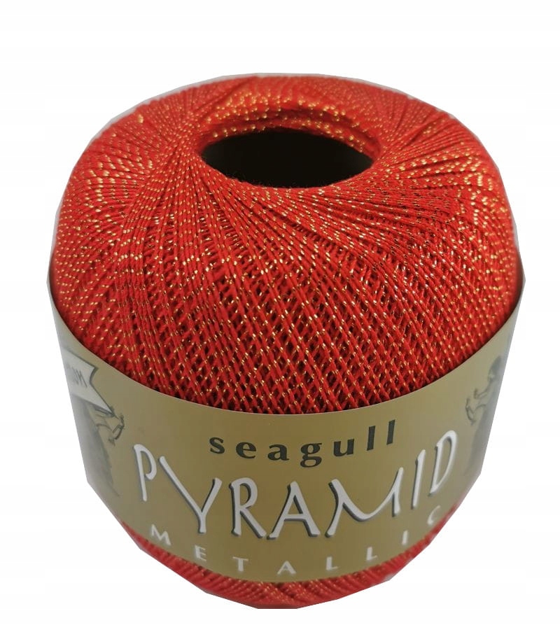 kordonek Pyramid metallic kol. 2328 czerwony ze