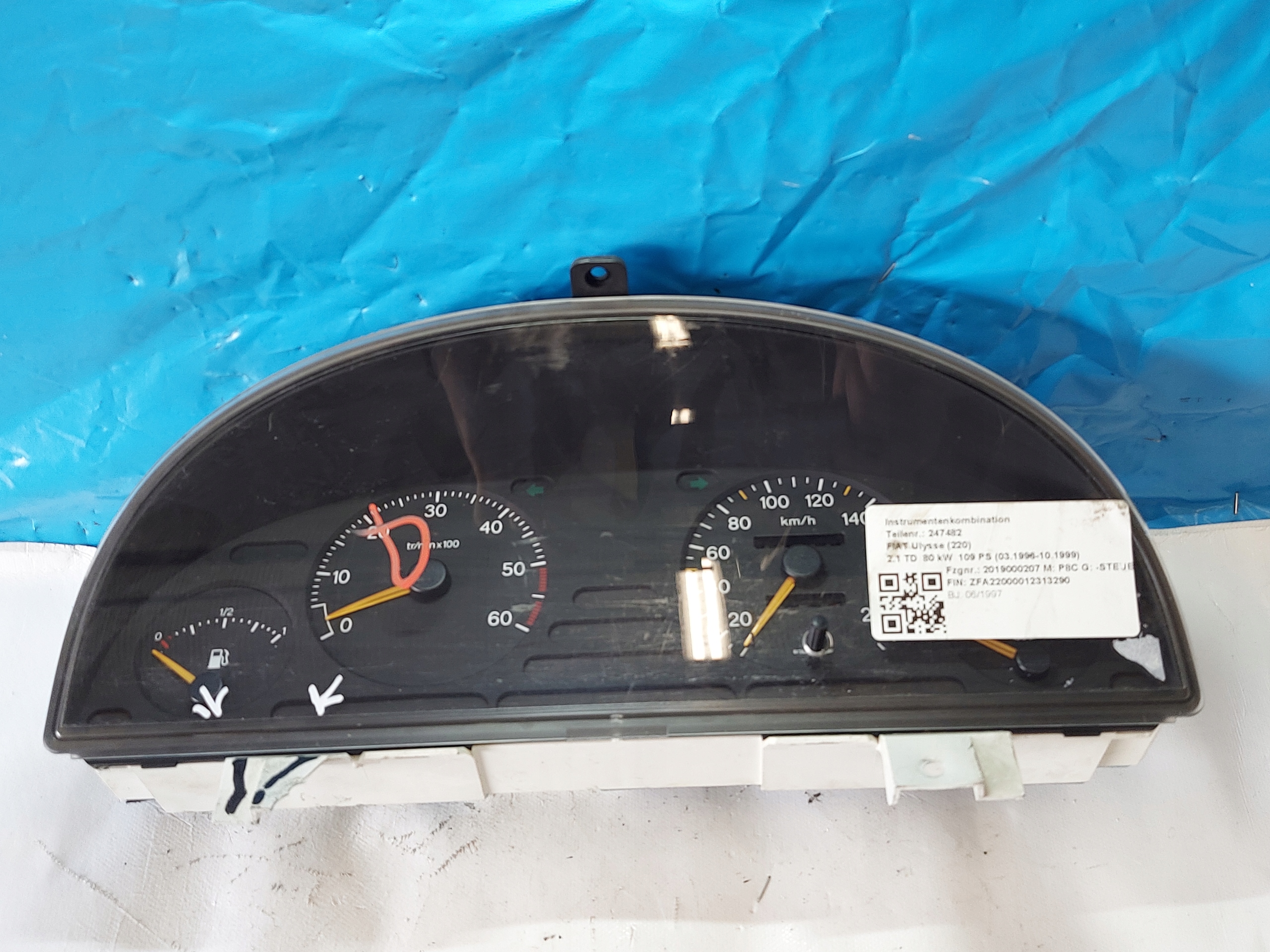 dials clock FIAT ULYSSE 2.1 TD 1480070080