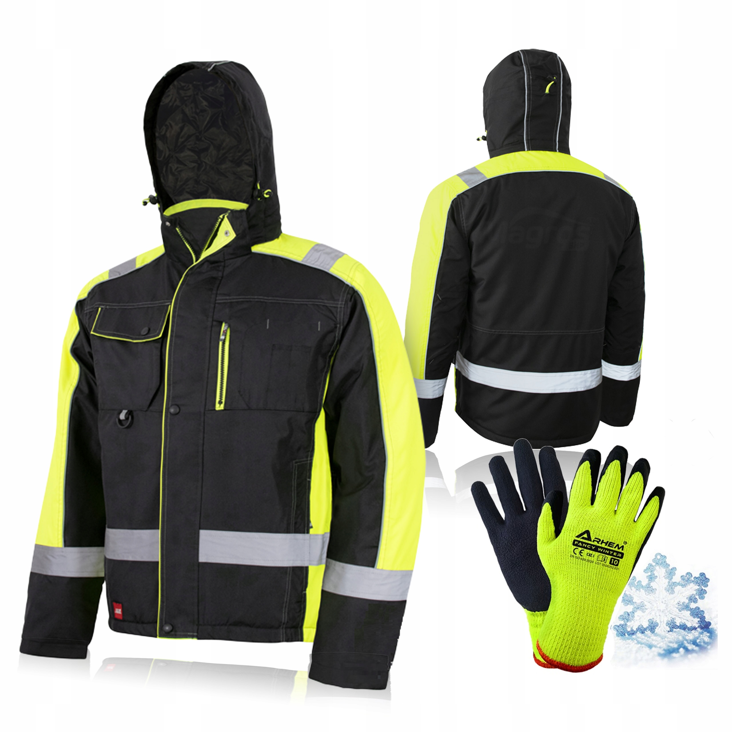 Zimní Bunda Pánská Reflexní Pracovní bunda Classwork Bonus Rukavice