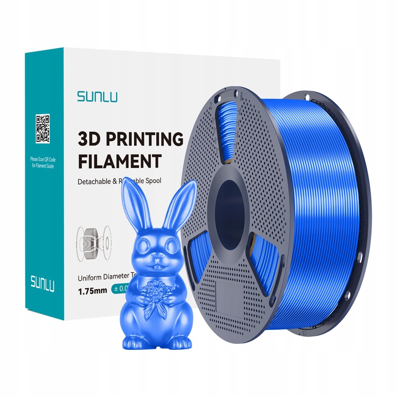 Filament Sunlu Pla Plus Silk 175 MM 1 Kg Niebieski