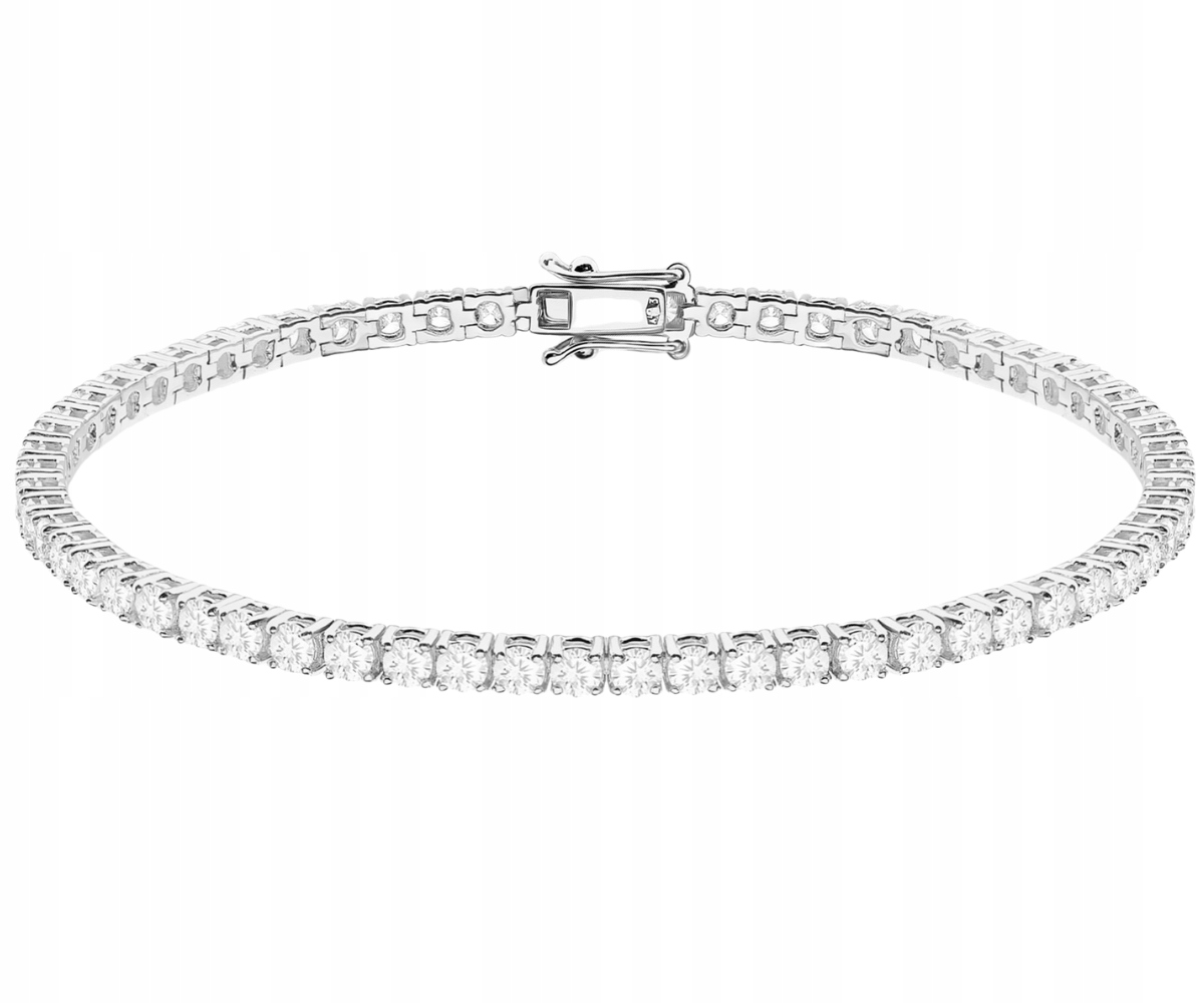 Náramek z bílého zlata 585 s brilianty 3,96 Ct 18 Cm