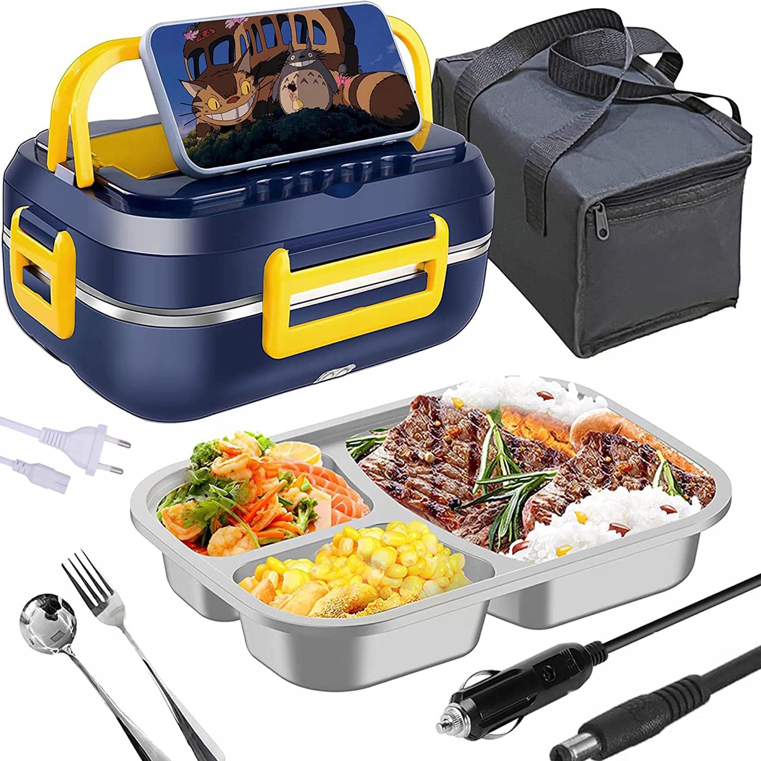 Elektryczny Lunch Box Termos Obiadowy Samochodowy Marka inna