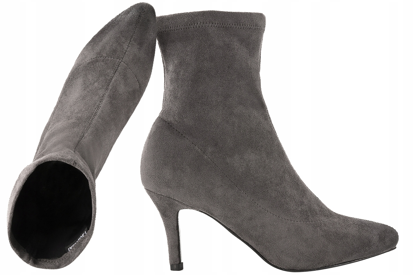 T.sokolski SKZ19-12 Elastické Dámské Kozačky Kotníkové Boty Špilka 41 Šedá