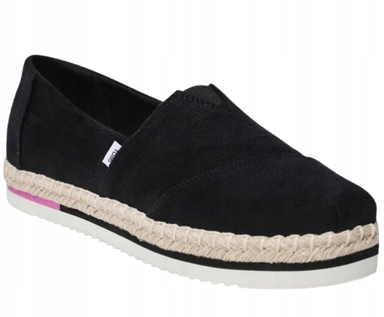Toms Dámské Černé Zasouvací Espadrilky 38 Jtc