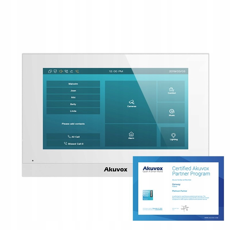 Akuvox C313S – Ip videotelefonní monitor 7"