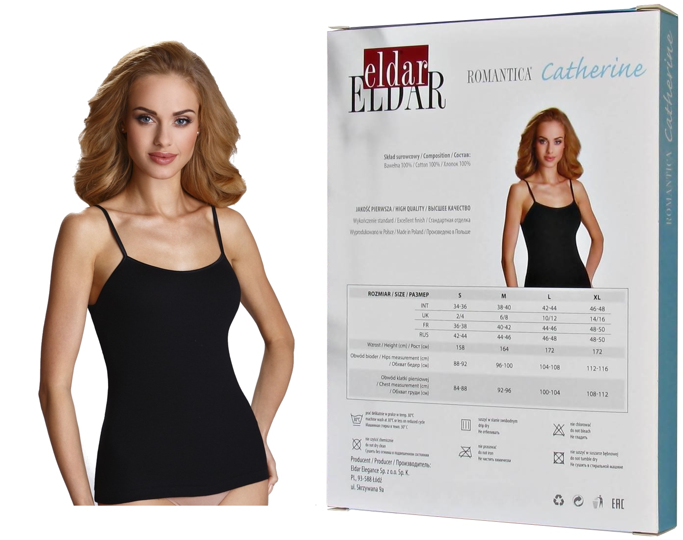 

Eldar Catherine Koszulka Gładka , Czarna r. L