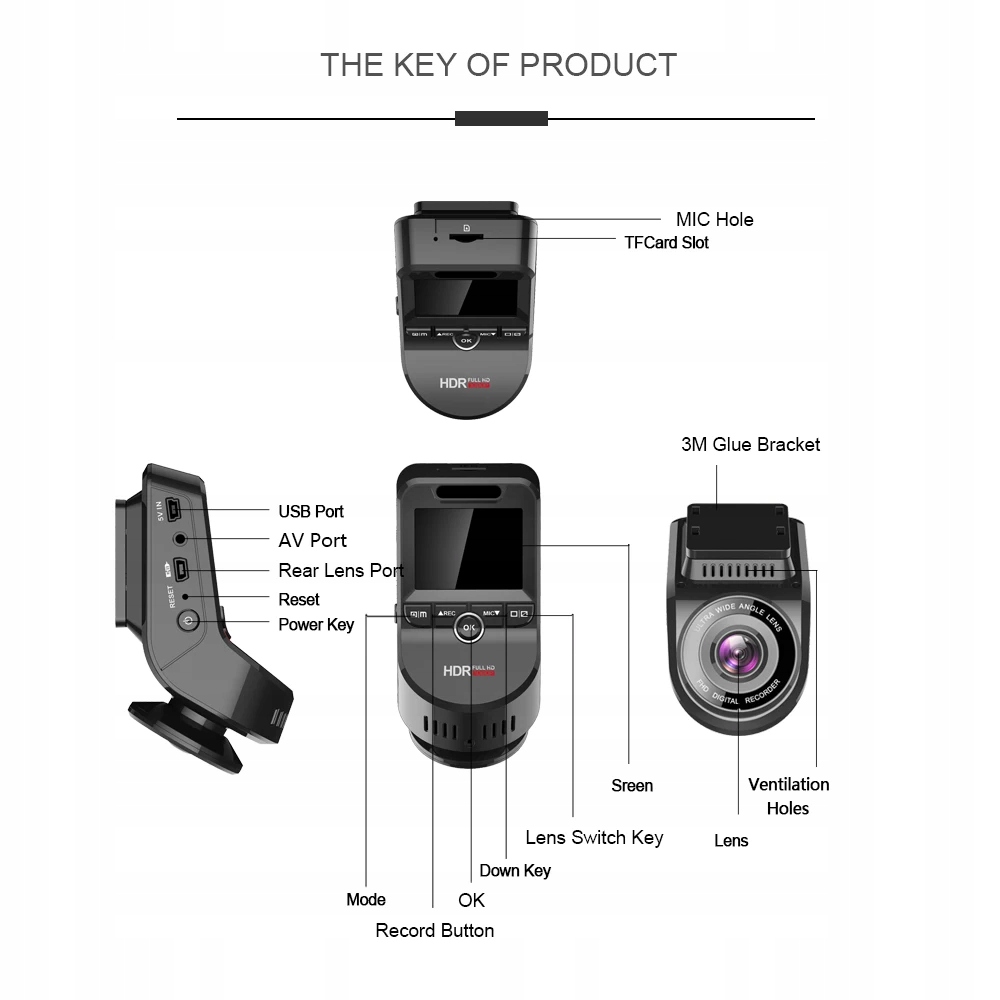 SPY 2023 gorąca sprzedaż mini ukryte auto ADAS system rejest Model JLY01