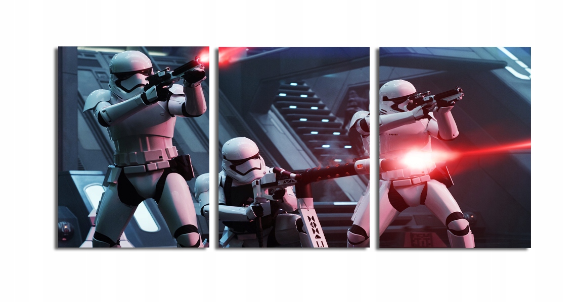 Sada Star Wars Hvězdné války triptych obrazy na zeď pro fanouška 70x150 cm