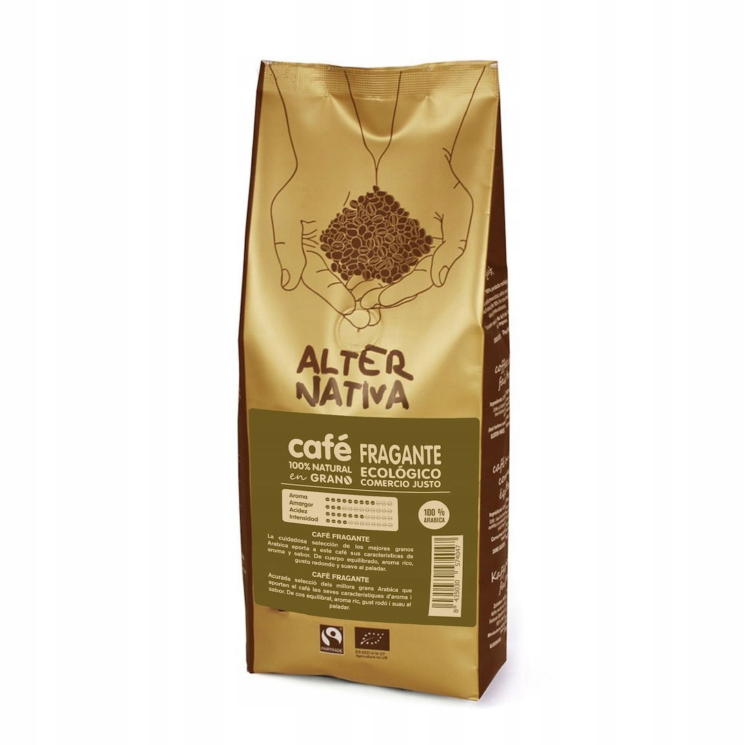 Káva Zrnková Arabica 100 % Fair Trade Bezlepková Bio 500 g Alternativ