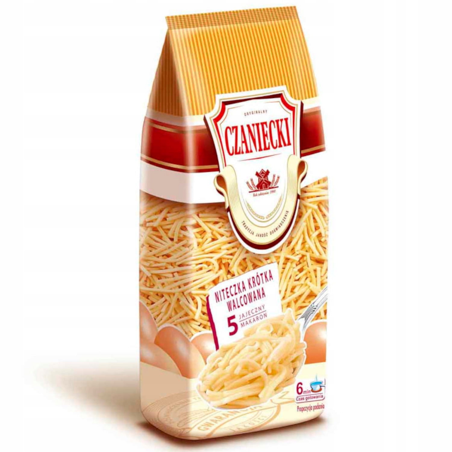 Levně 9X Těstoviny 5-vaječná krátká válcovaná nitka 250 g