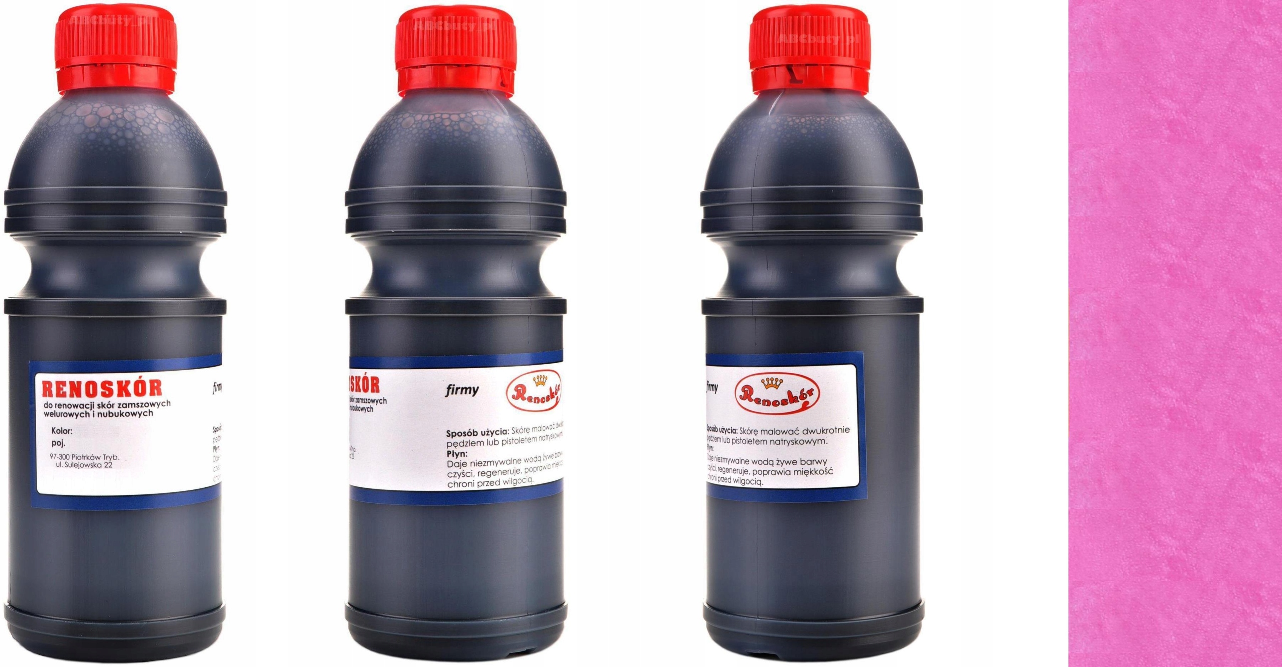 Růžový 14 Barva pro renovaci Velurového Čalounění Řídítka Alcantary 500 ml