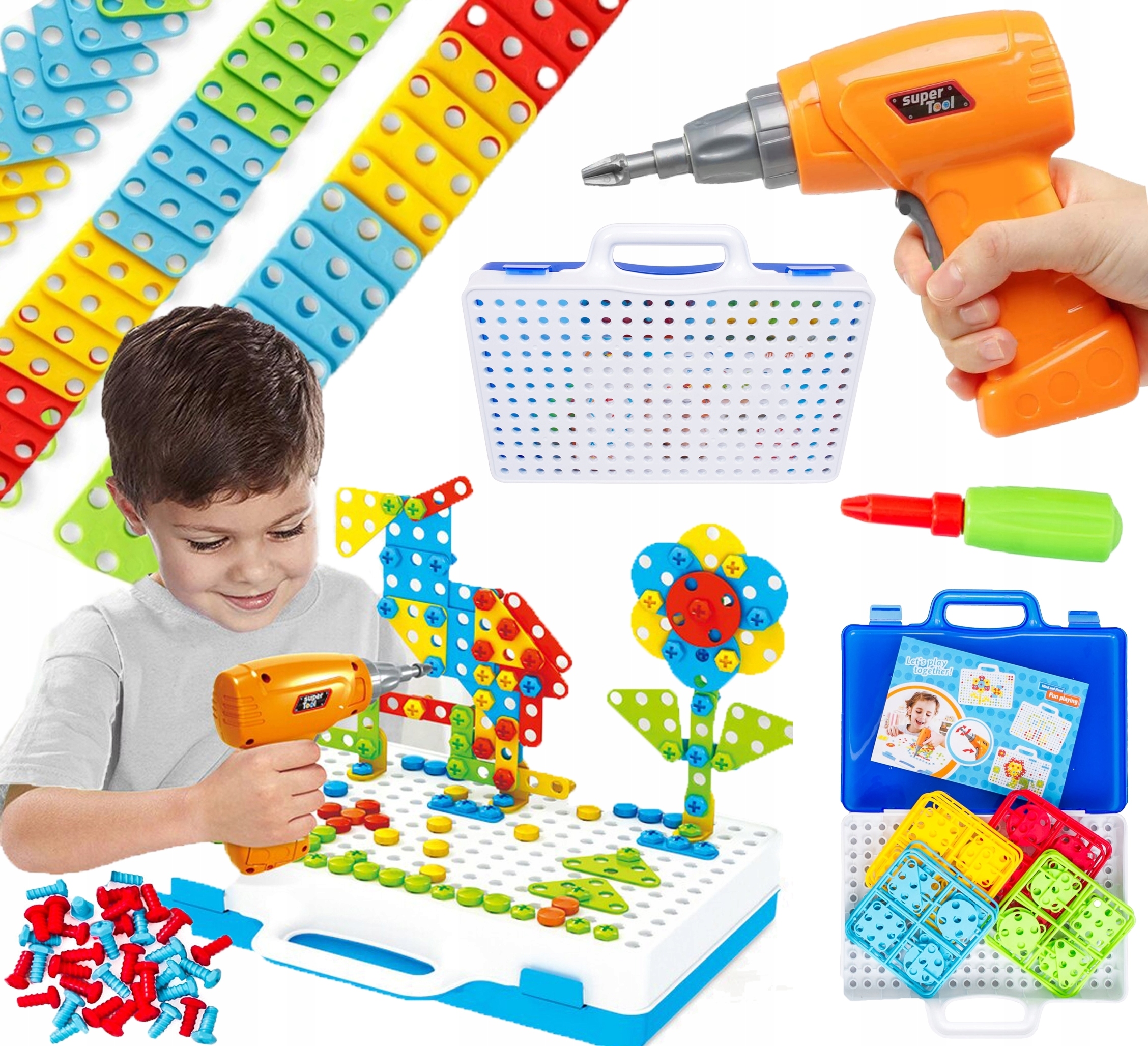 

Kreatywna Układanka Puzzle 3D Klocki Wiertarka