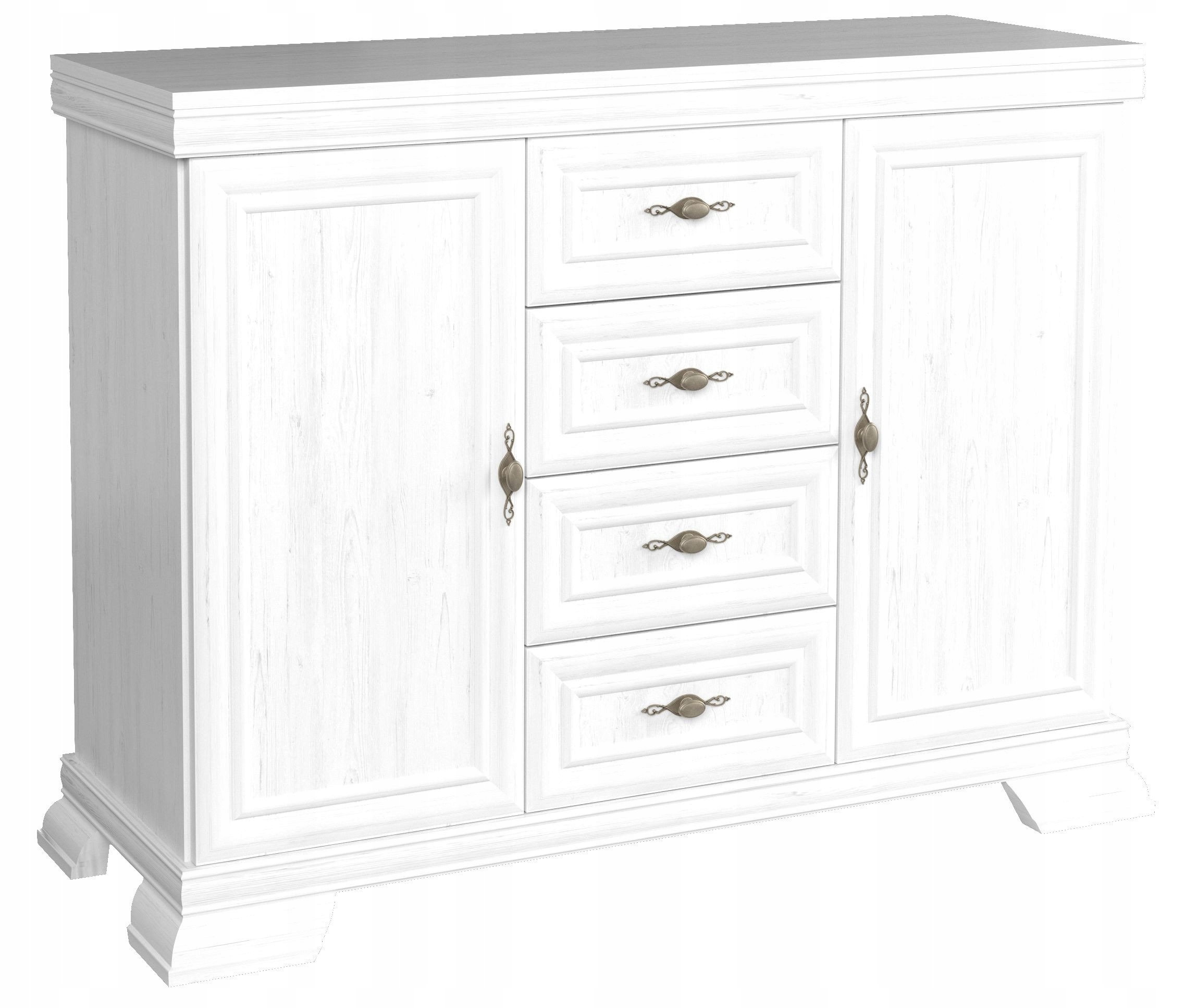 Kora Andersen KK3 komoda 4 szuflady 2 szafki biała