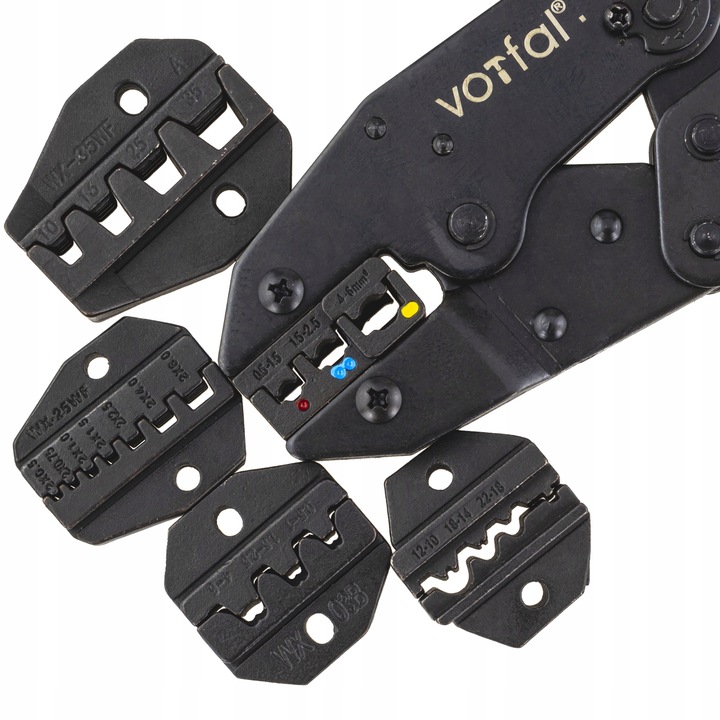 ZACISKARKA PRASKA DO KOŃCÓWEK KABLI KONEKTORÓW 5 MATRYC 0,5 mm² - 35 mm² Kod producenta V07242_1