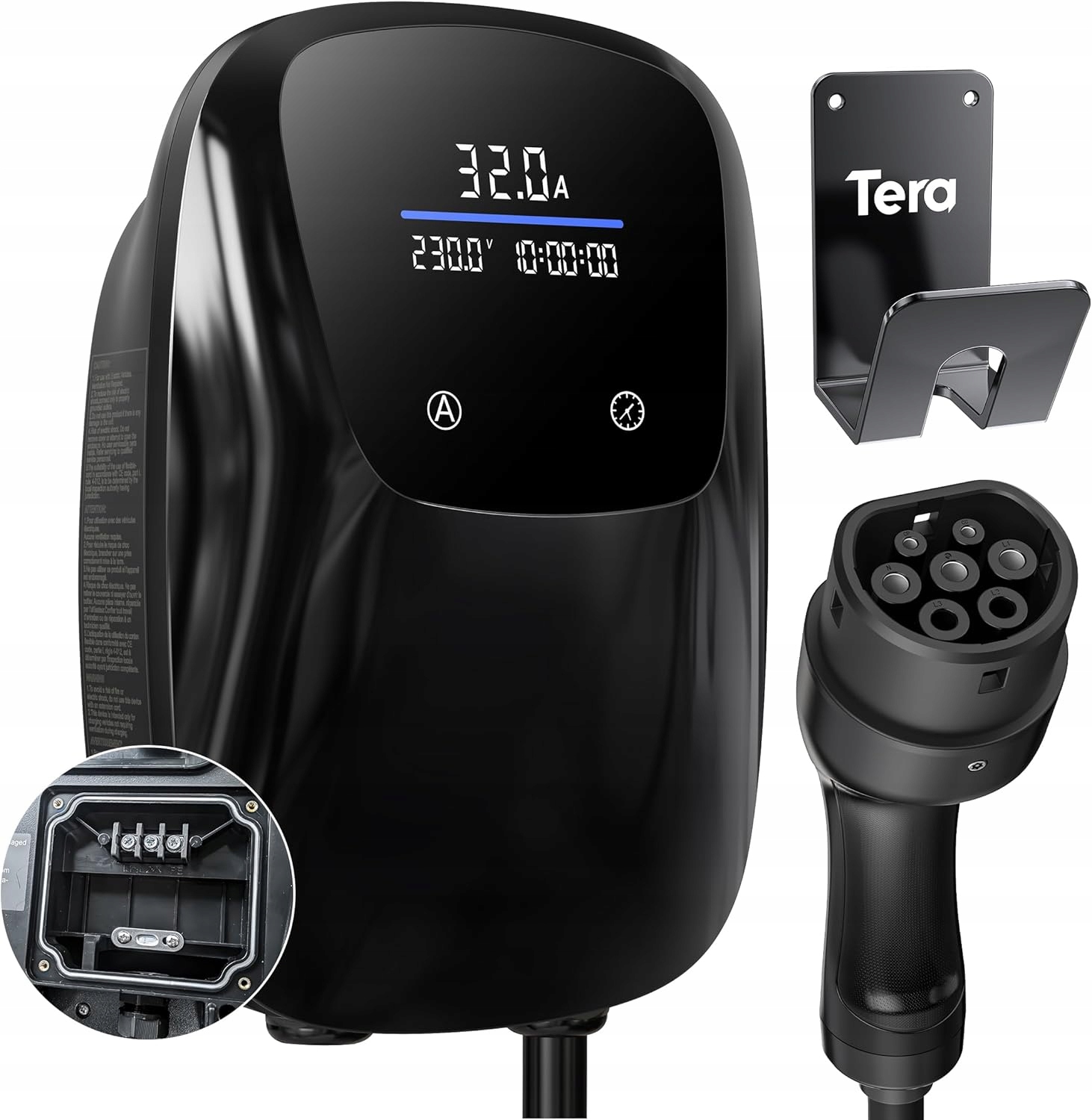 Nabíjacia stanica Tera Ev W02 s rezerváciou 32A Typ 2 22 Kw 7 m