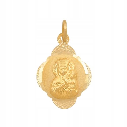 Medailon ze zlata 585 s obrázkem Panny Marie Čenstochovské jako dárek