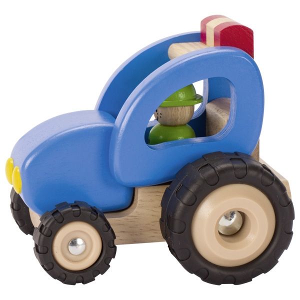 

Traktor drewniany Zabawka dla chłopca Gumowe koła