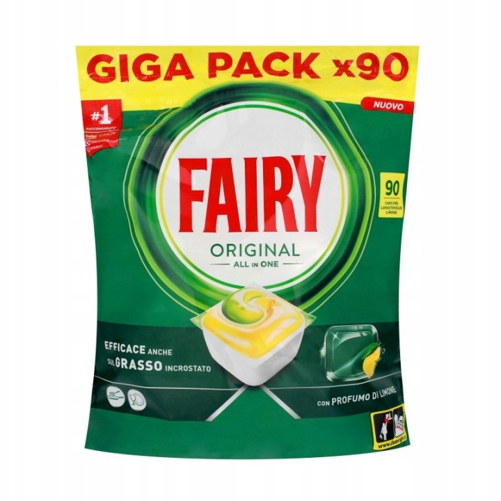 Levně Fairy Original All in one kapsle do myčky nádobí Lemon 90ks
