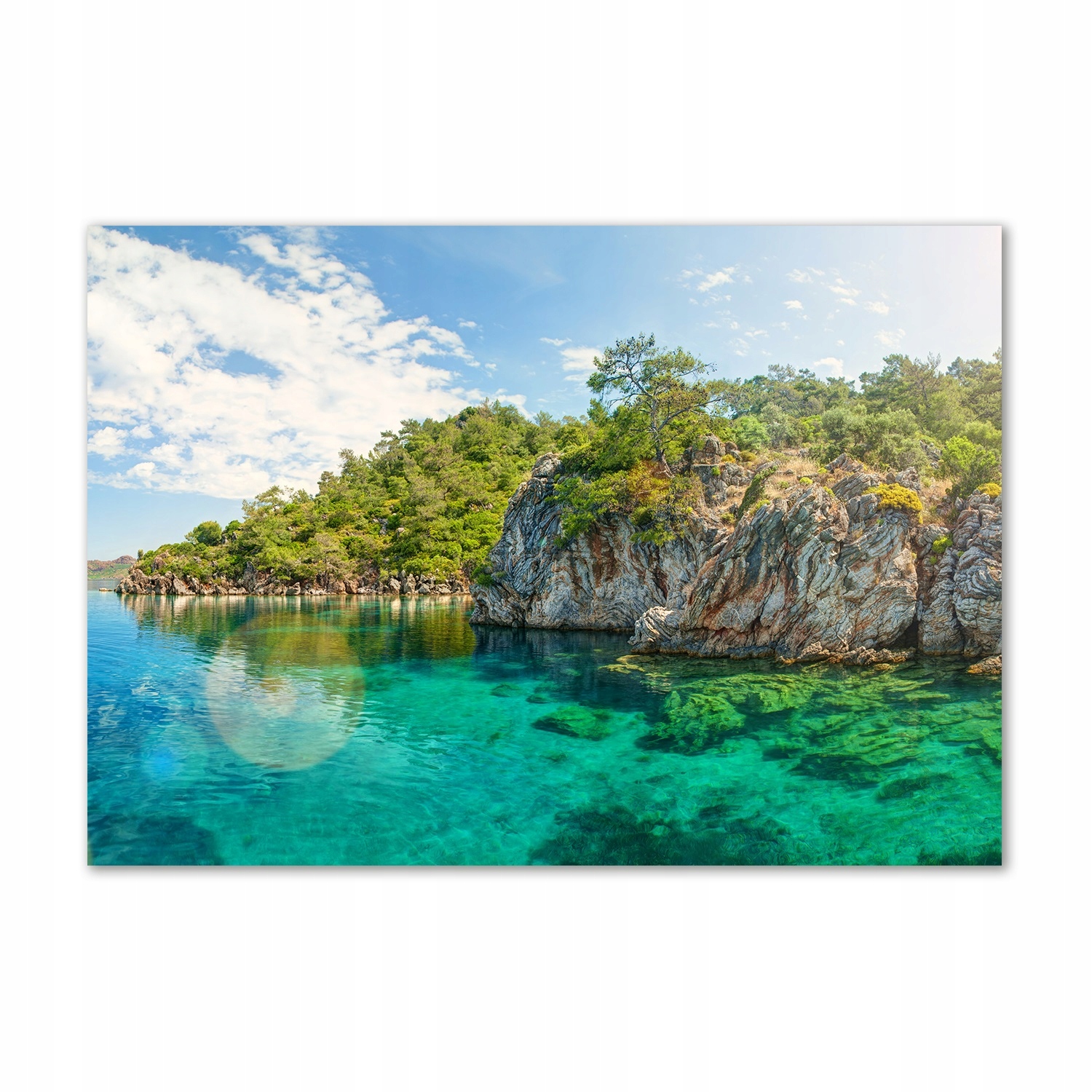 

Fotoobraz na ścianę szklany Błękitna laguna 100x70