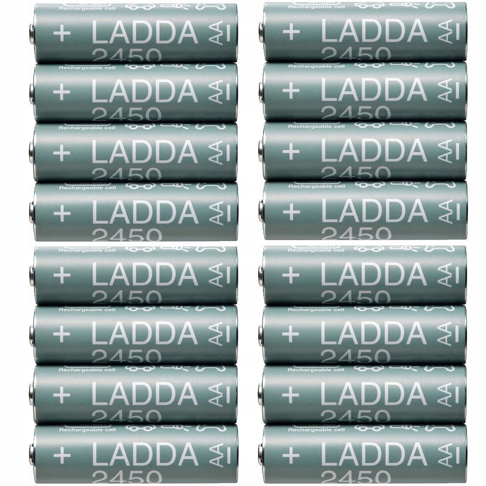 

Baterie Aa 2450mAH 16szt HR06 akumulatorki Ikea