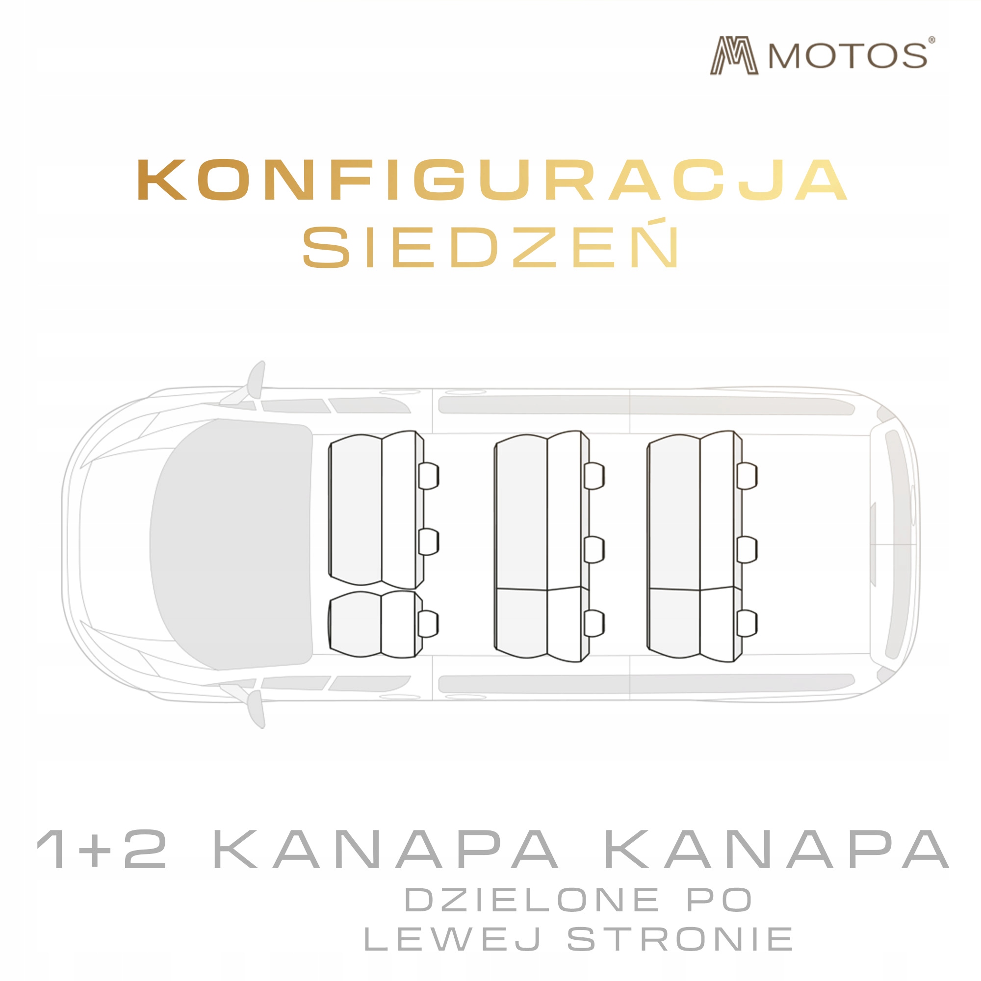 Pokrowce samochodowe Komplet Ford Transit Custom I 2012-2023 9 osobowy Producent Auto-dekor