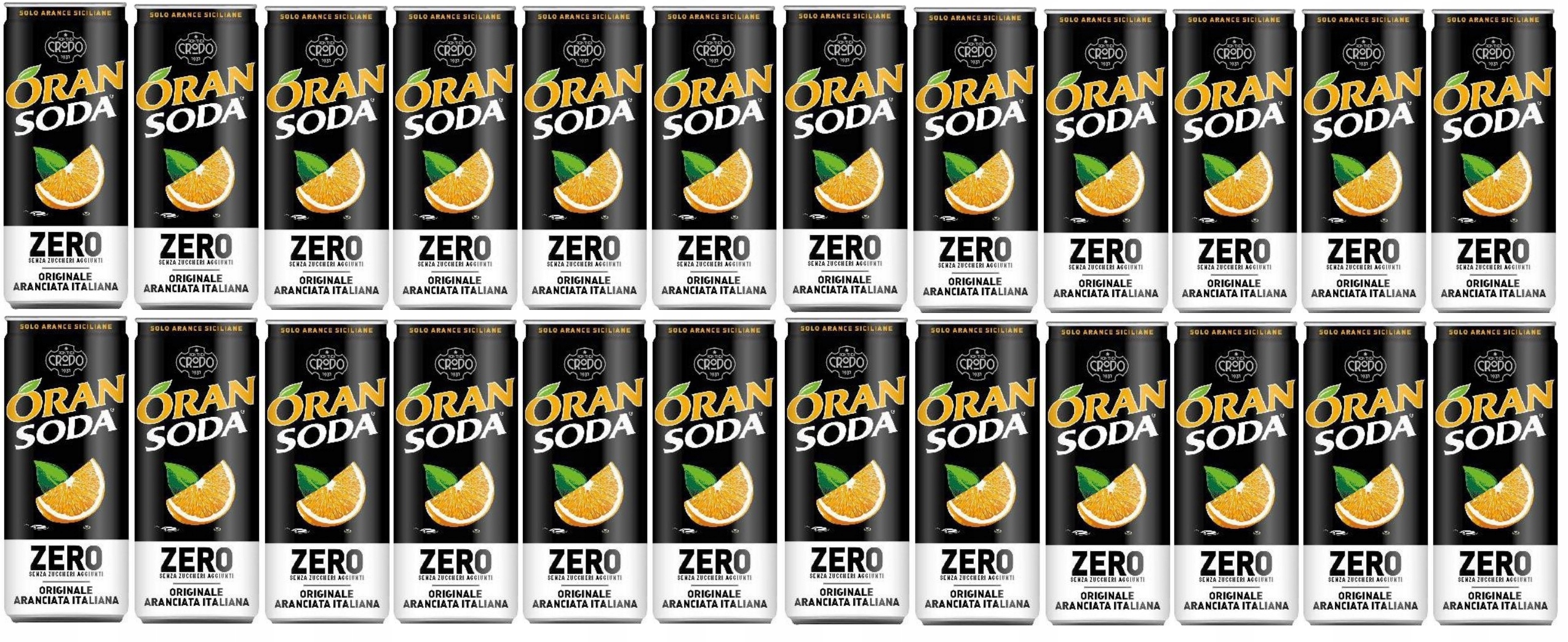 Fonti DI Crodo -oran Soda Zero Włoski Napój Pomarańczowy 330ml x 24szt