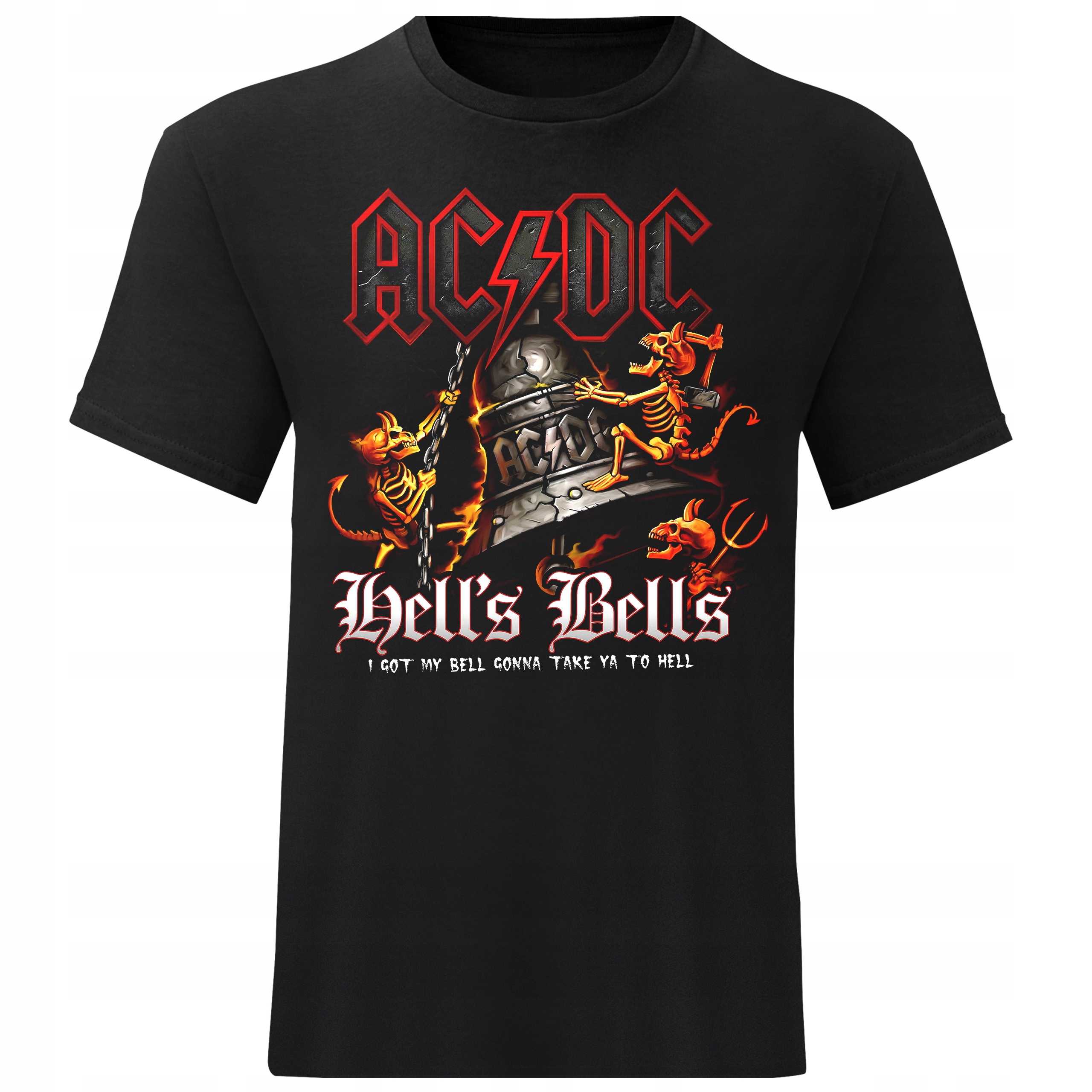 MĘSKI T-SHIRT KOSZULKA ACDC AC/DC HELLS BELLS S