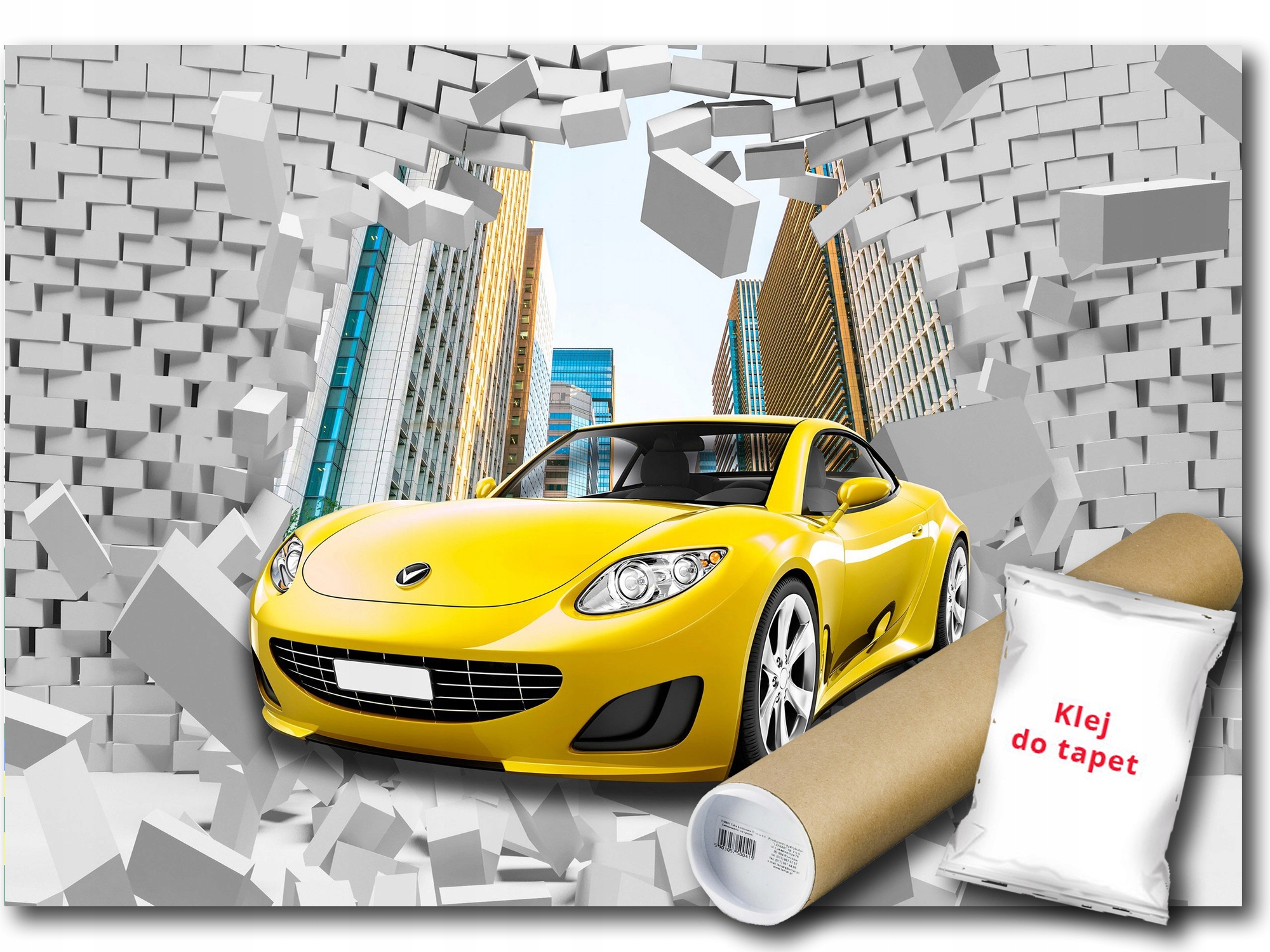 Fototapeta Flizelina Auto Mur 3D 416x290