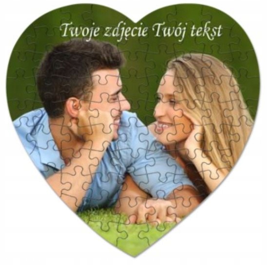 

Foto puzzle Serce ze zdjęciem Tekst 115 el A3