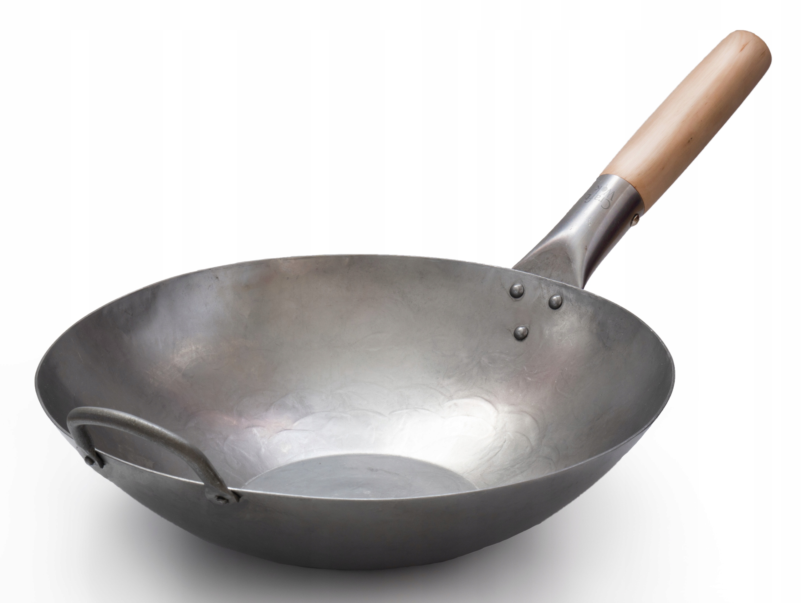 Wok pánev 30 cm Ocel Ploché dno Plyn/indukce Držák Craft Wok