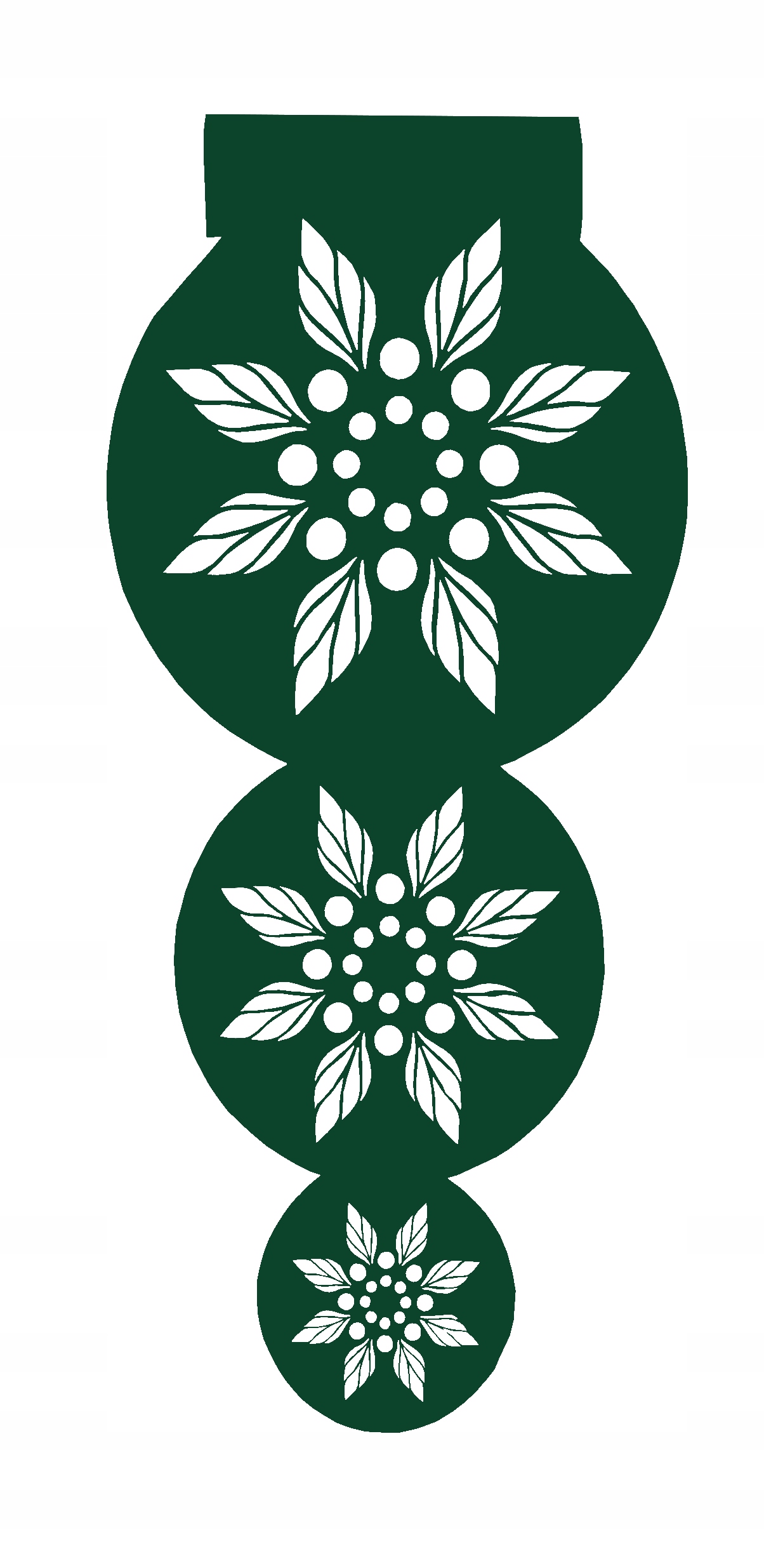 

Ażur nowoczesna ozdoba Koła Mandala zielony Duży