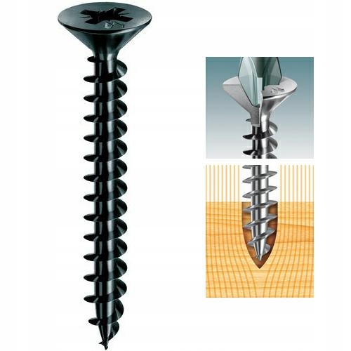 

Wkręty Śruby Do Drewna Mustad Czarne 4x30mm 100szt