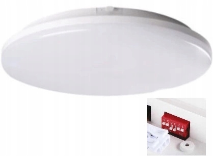 Lampa Sufitowa Led Plafon Natynkowy z Czujnikiem Ruchu 36W Biały Kanlux