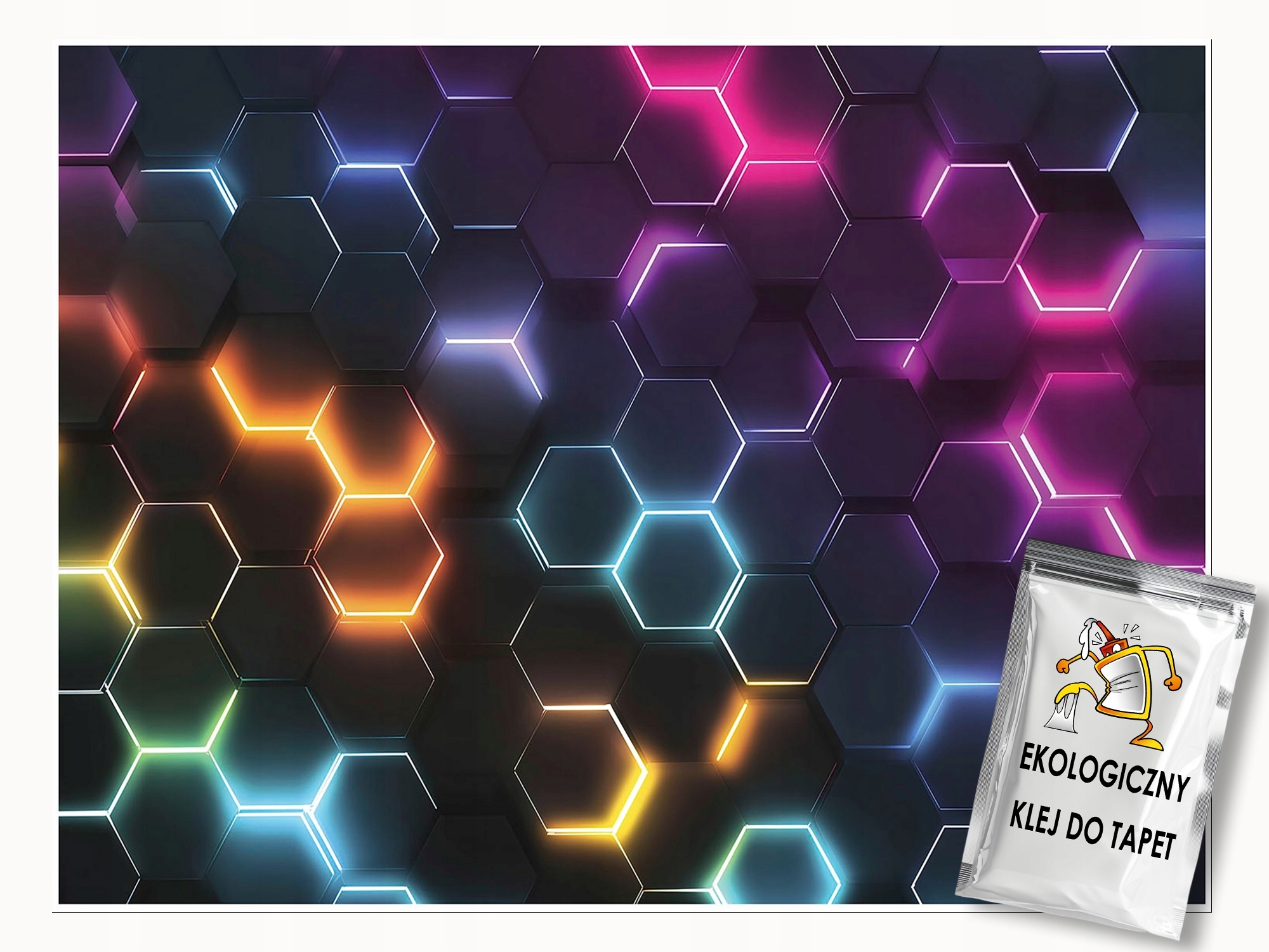 Fototapeta Pro Mládež Hexagony 3D Gaming Tapeta Pro Mládež 200x140