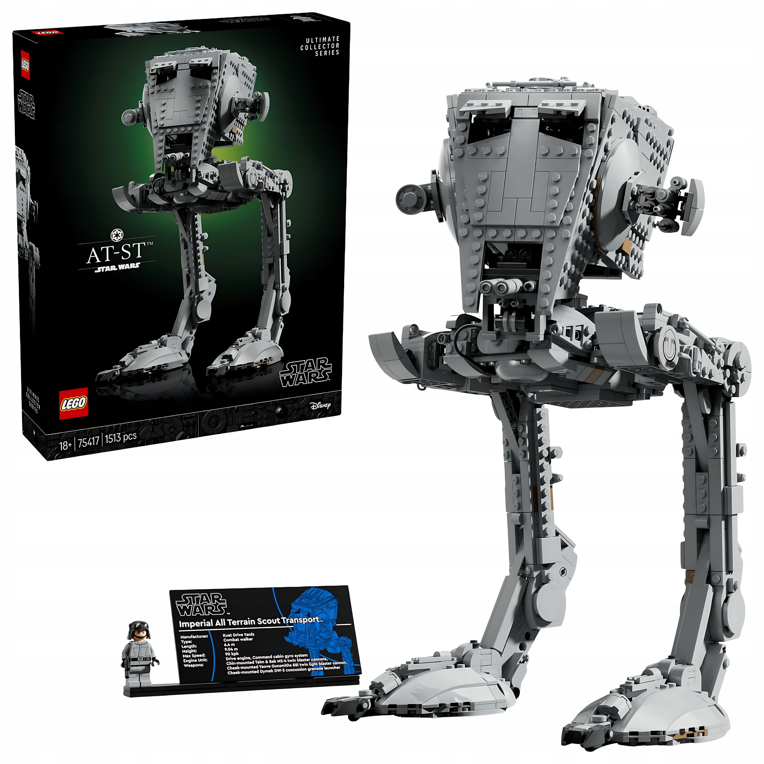Lego Star Wars 75417 At-st Kráčející stroj Ucs Kolekce 18+ 1513 Dílů