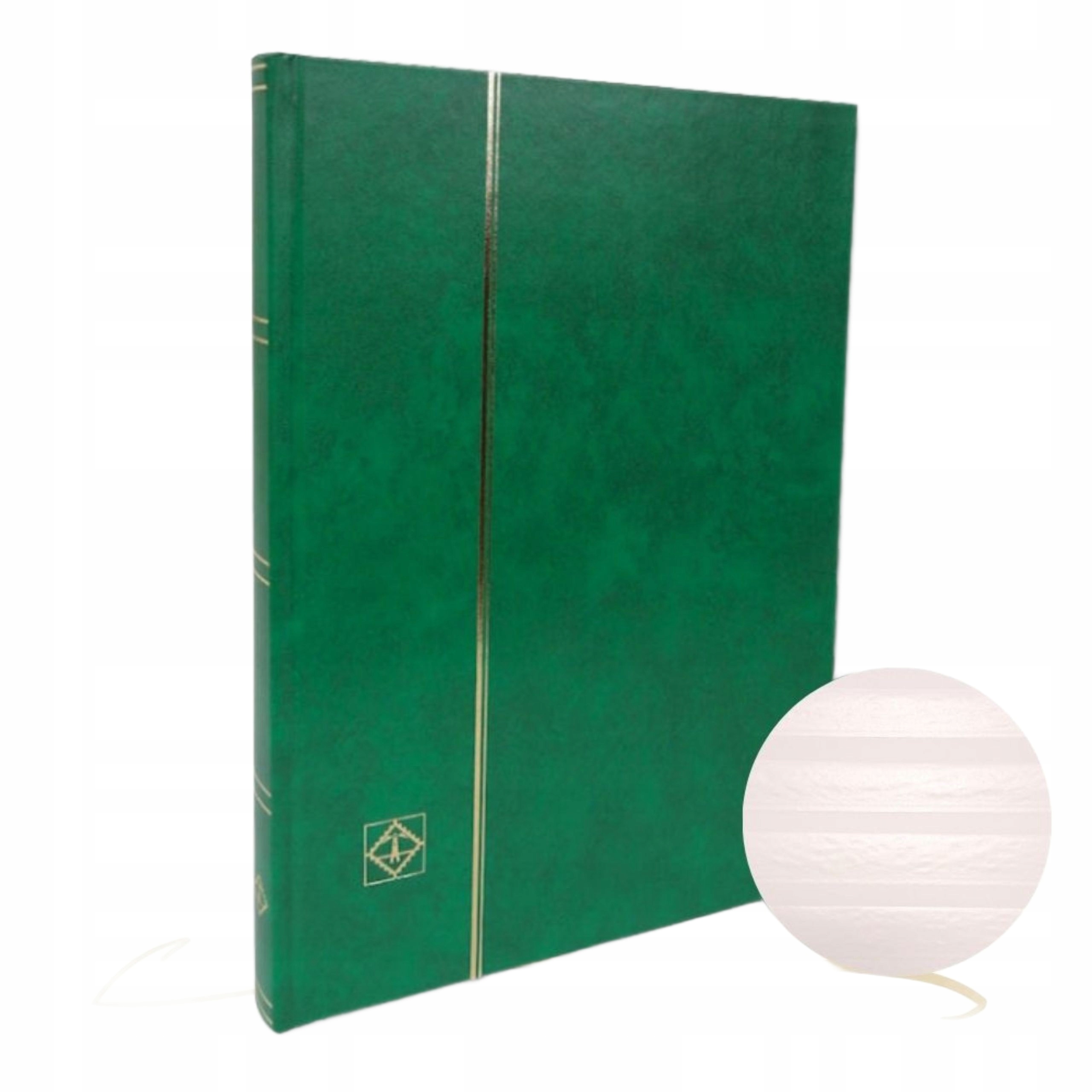 Klaser na známky A4 32 bílé stránky Basic Leuchtturm Zelený Značkový