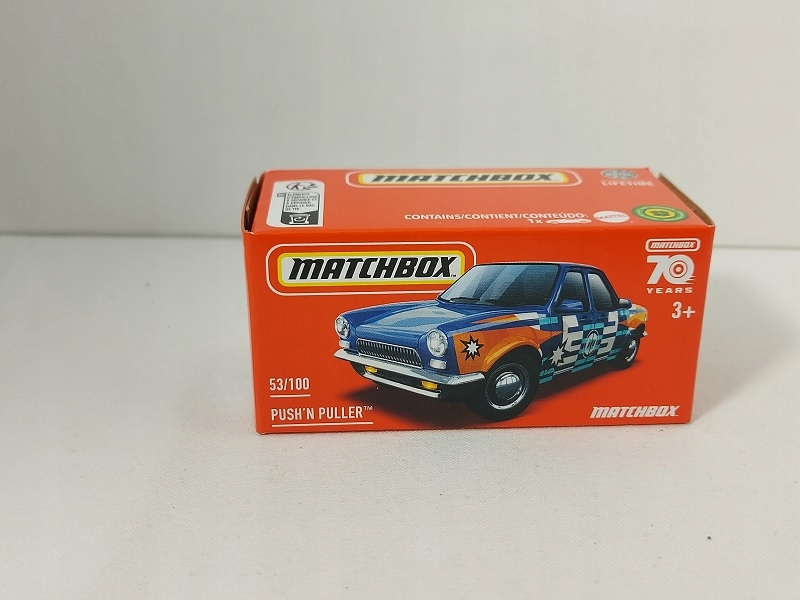 Matchbox 1:64 Power Grab Push 'n Puller blue