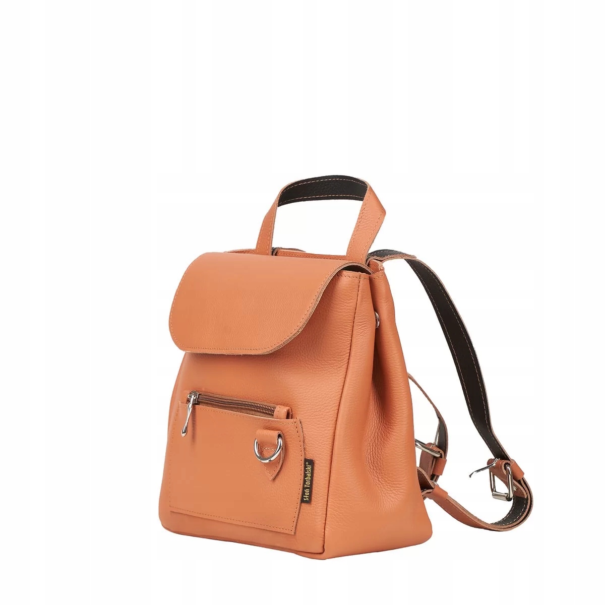 Batoh malý kožený batoh z měkké přírodní kůže Słoń Torbalski